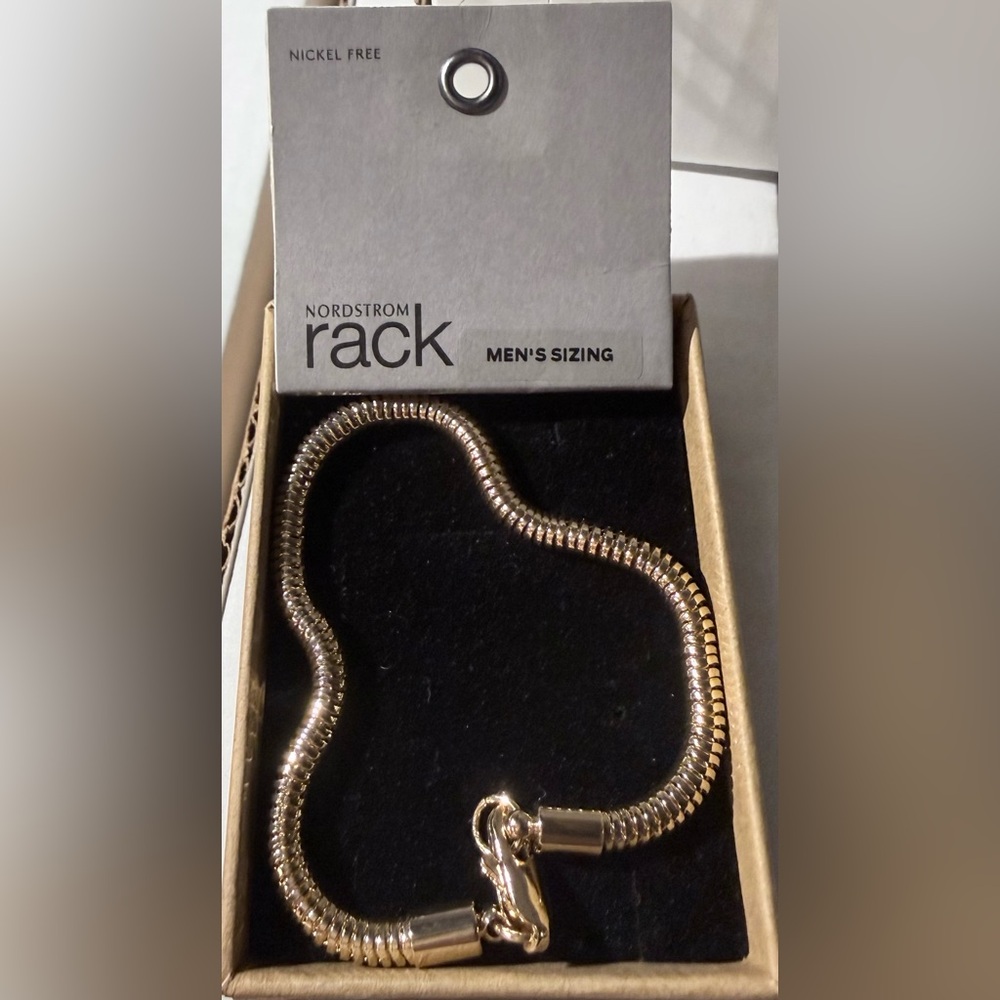 Nordstrom Rack Gold Snake Bracelet in Men’s Sizing